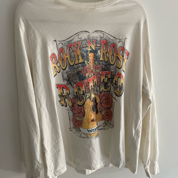 Wrangler Cream Long Sleeve Tee - Picture 1 of 7